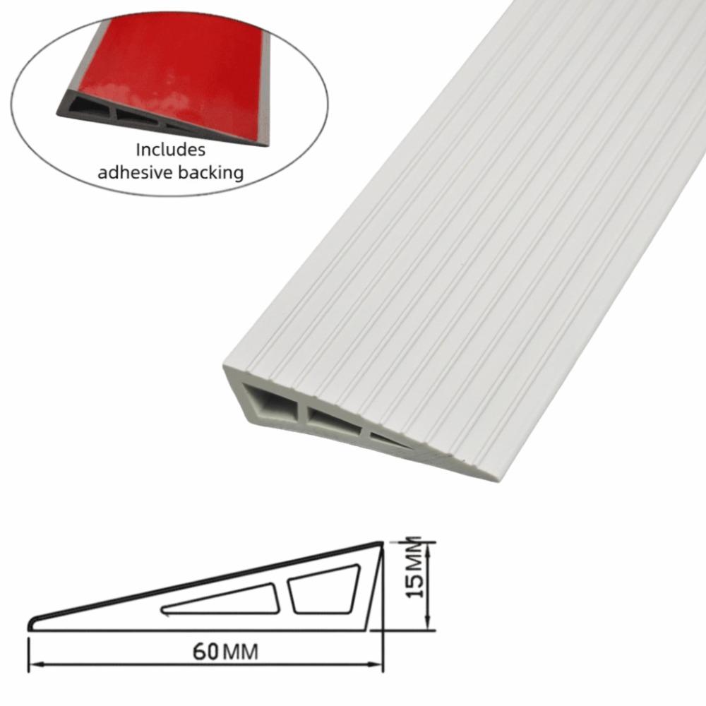 Universal Carpet To Tile Rise Threshold Ramps 60cm Soft Wheelchairs Ramps Waterproof Cuttable Home Steps Wood/Tile Floor