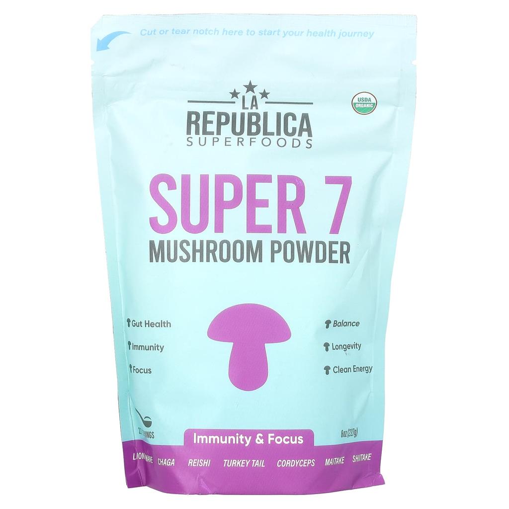 Super 7, Mushroom Powder, 227G(8Oz)