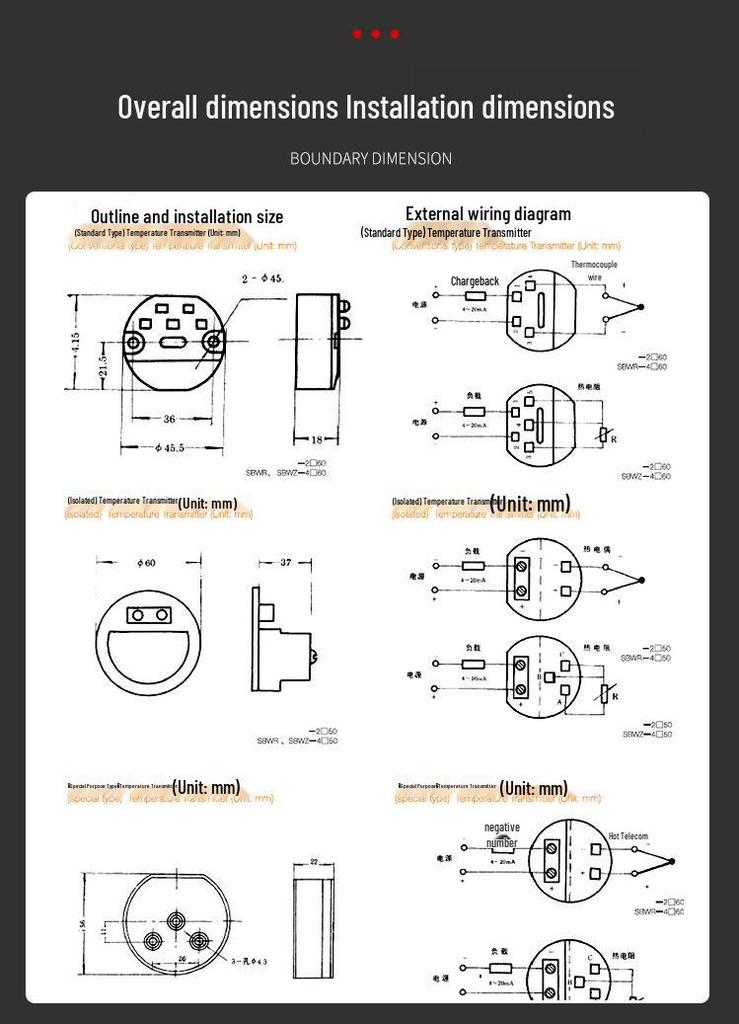 Shangyi SBWZ-2480 Explosion-Proof PT100 Temperature Transmitter with Indicator Head
