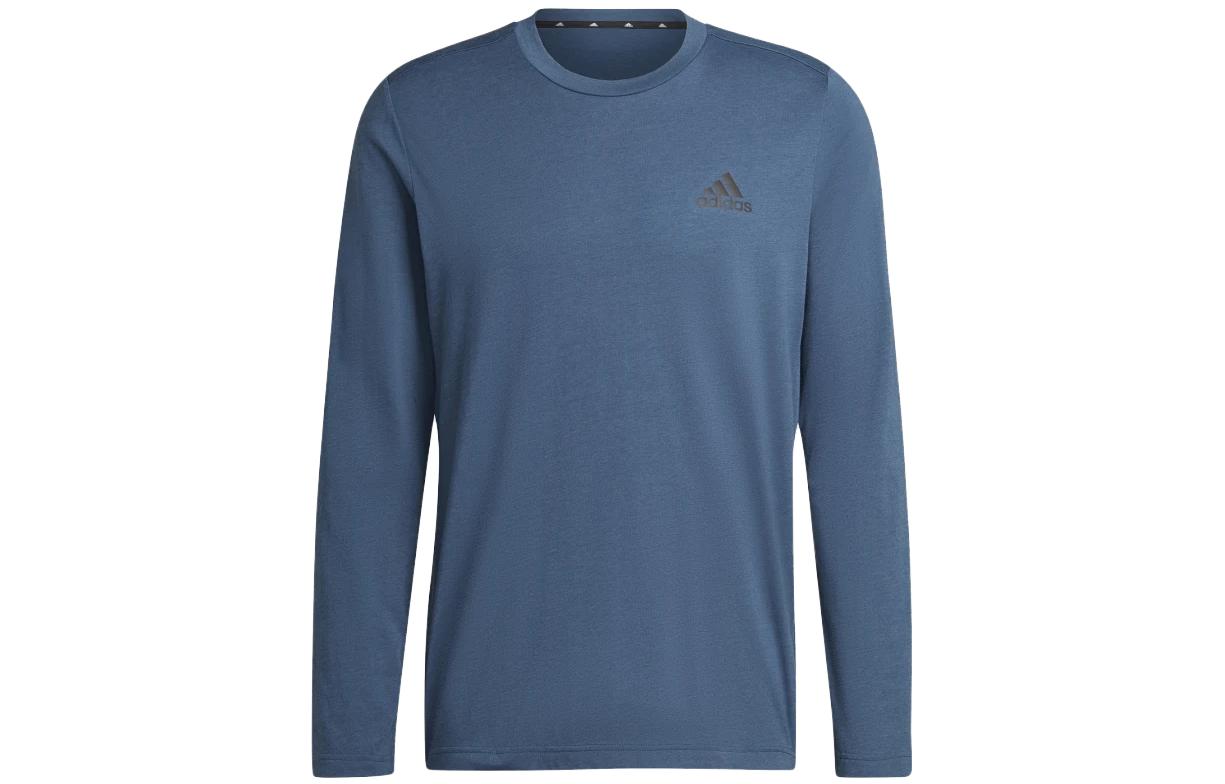 Adidas T Shirts Men s Marine Blue Crew Neck Moderate Straight Fit HM4785 M