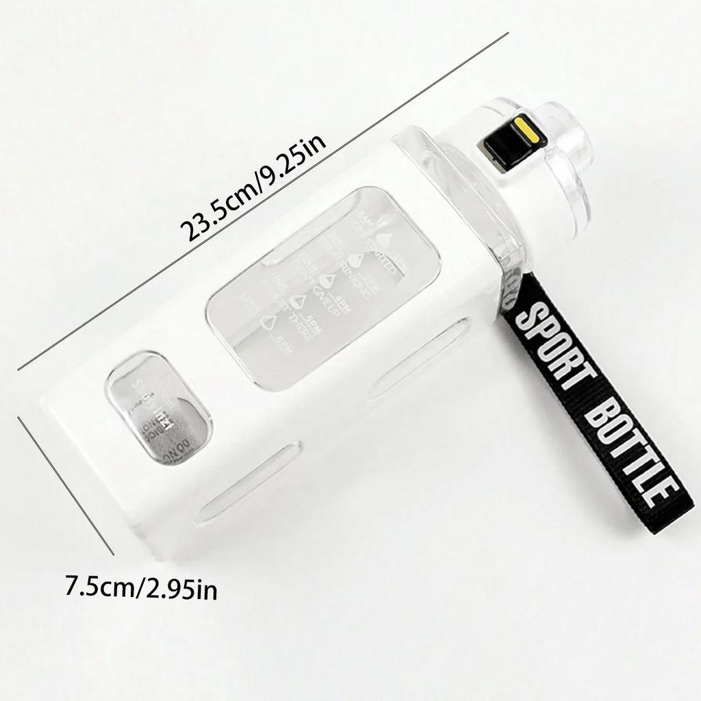 1pc 700ml Portable Sports Water Bottle With Straw Sippy Cup Plastic Tea Milk BPA Free Gourde Drink Bottle Suitable for Outdoors