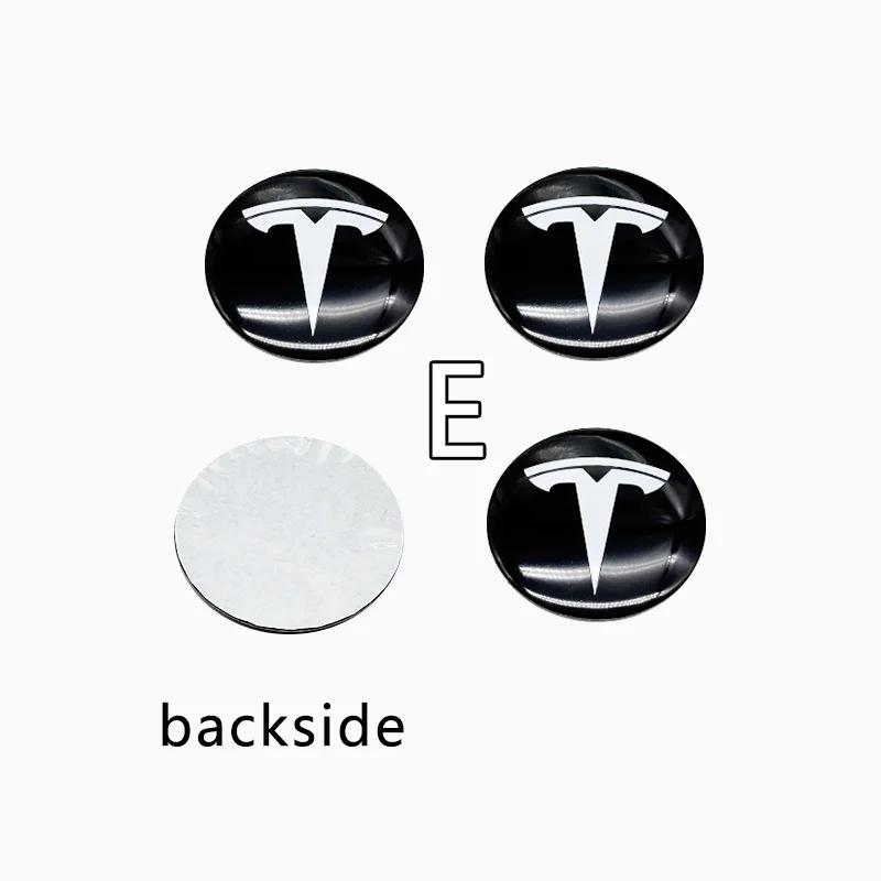 Autosticker 2025 Heet 4 stuks 56/65mm Tesla Naafkap Middenkap Logo Hoge Kwaliteit Sticker voor Tesla Model 3 Y S X Gepersonaliseerde Auto St