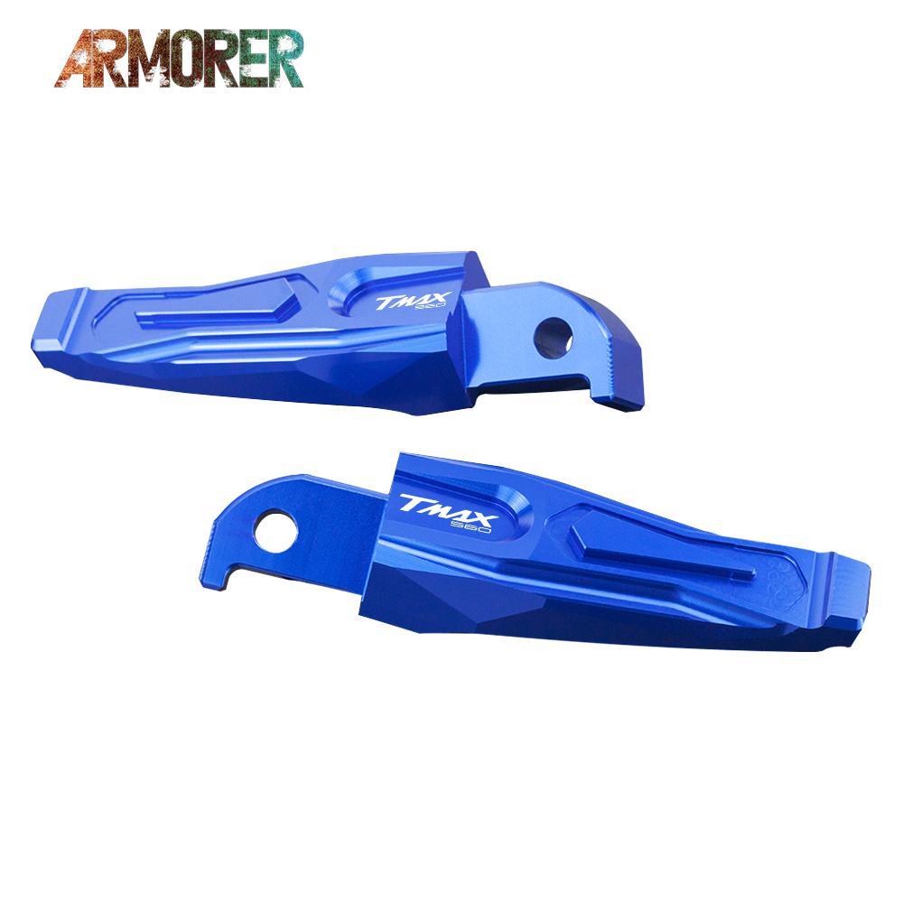 Motorcycle Accessories Aluminum Rear Passanger Foot Peg Footrests For YAMAHA TMAX 560 TECHMAX T-MAX 560 TECH MAX