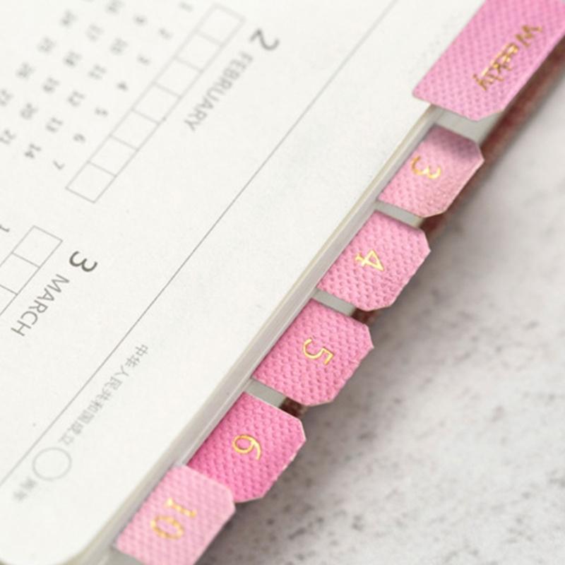 10 Sheets Adhesive Monthly Planner Tabs Monthly Plan Stickers Index Sticker Decorative Calendar Adhesive Index