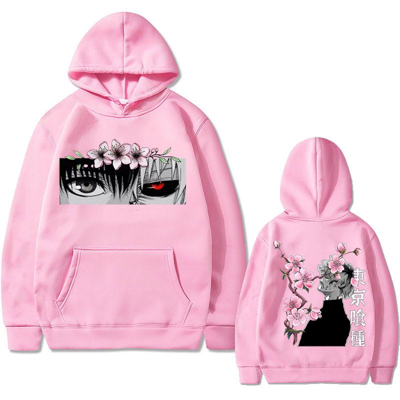 Japanese Anime Ken Kaneki Tokyo Ghoul Hoodies Men Women Manga Hooded Sweatshirt Fashion Oversized Hoodie Pullover Streetwear