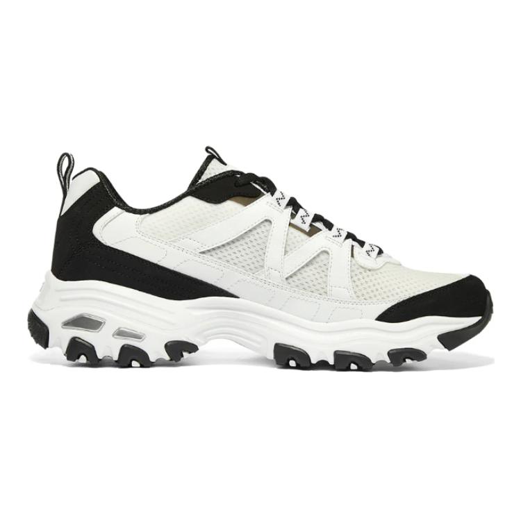 Skechers DLites Comfortable Versatile Low-Top Casual Shoes Kids Sneakers Black White 319002L-WBK