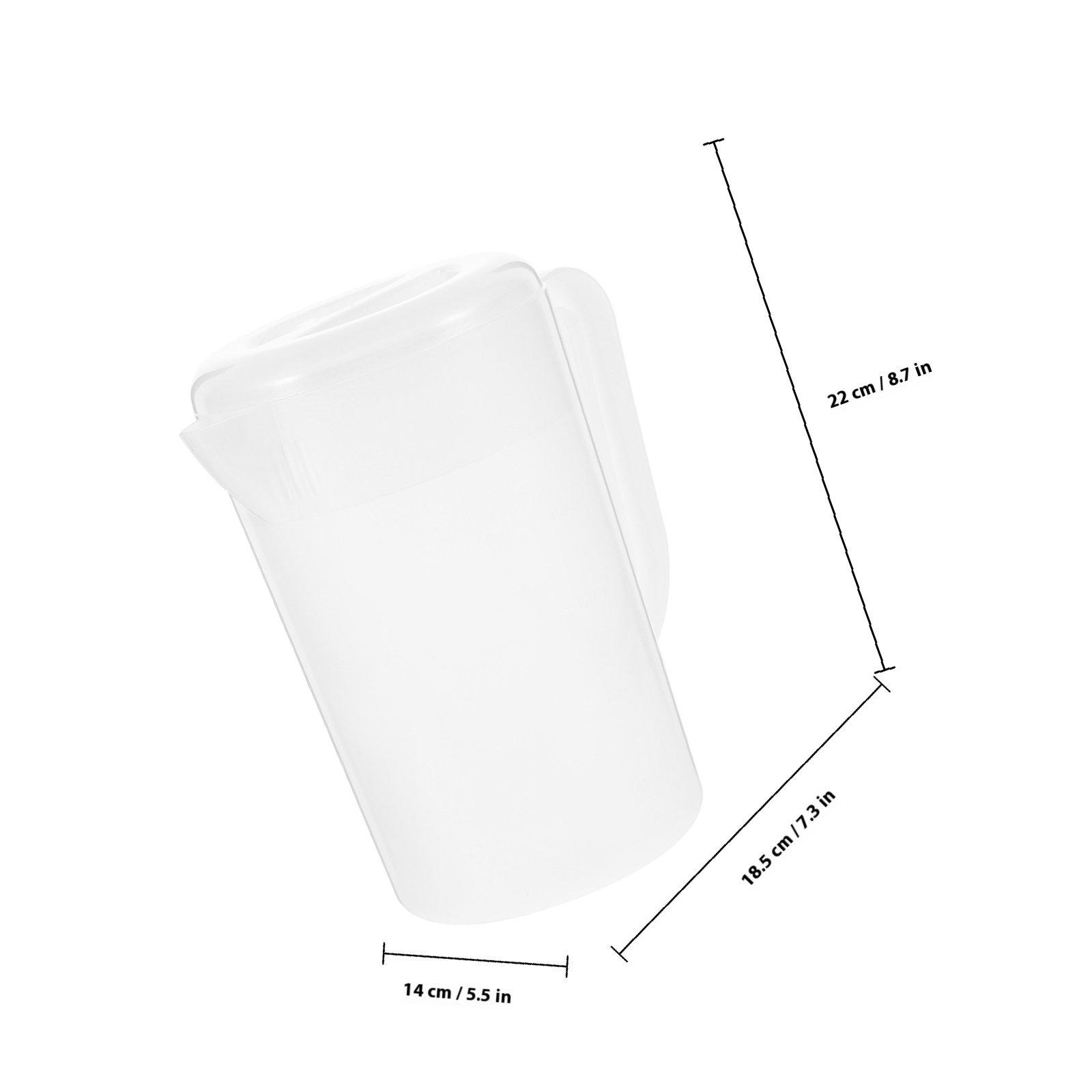 

Large Capacity Plastic Water Pitcher with Lid Smooth Ergonomic Handle for Cold Drinks Fridge Storage Juice Tea Coffee Pitcher прозрачный