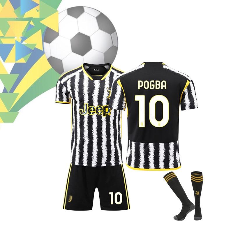 2324 Juventus Home Jersey Set With Socks 10 Polyester Fiber Fabric Children And Adult Sizes