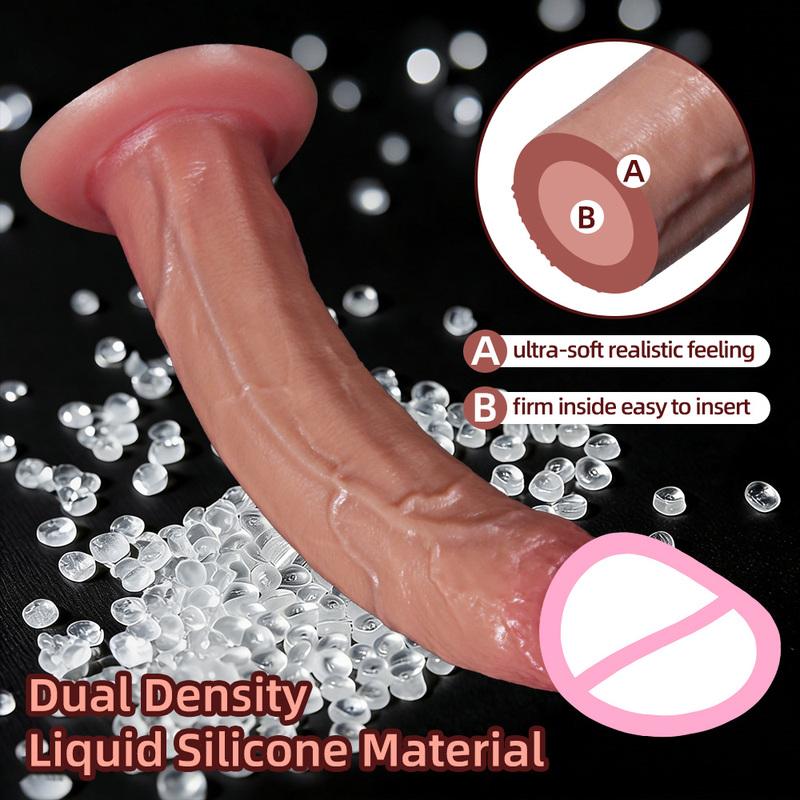 Dildo Sex Toys for Women Wearable Strapon Dildo Realistic Silicone Anal Plug Soft Penis with Suction Cup Adult Masturbator
