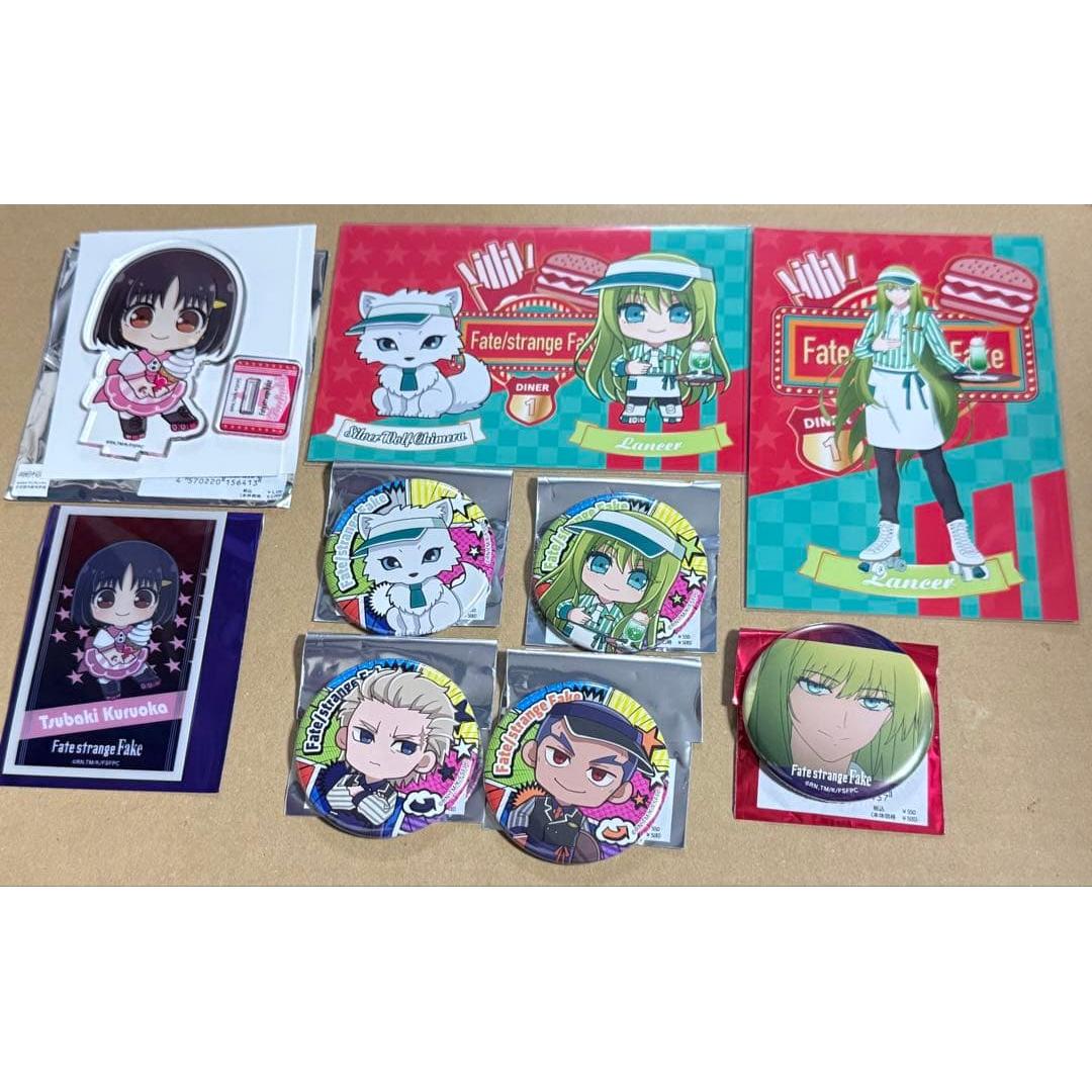 Fake Fate Princess Cafe Enkidu Can Badge Bonus Postcard