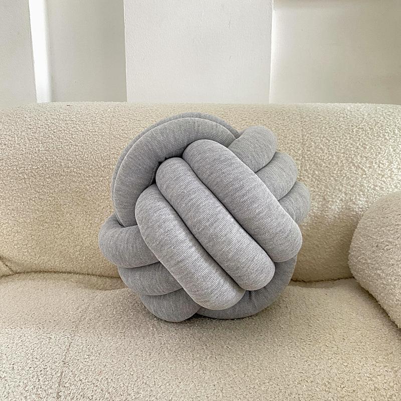 Handwoven Braided Three Strand Knot Pillow Decorative Back Lumbar Support for Bed Bay Window Cozy Home Accent