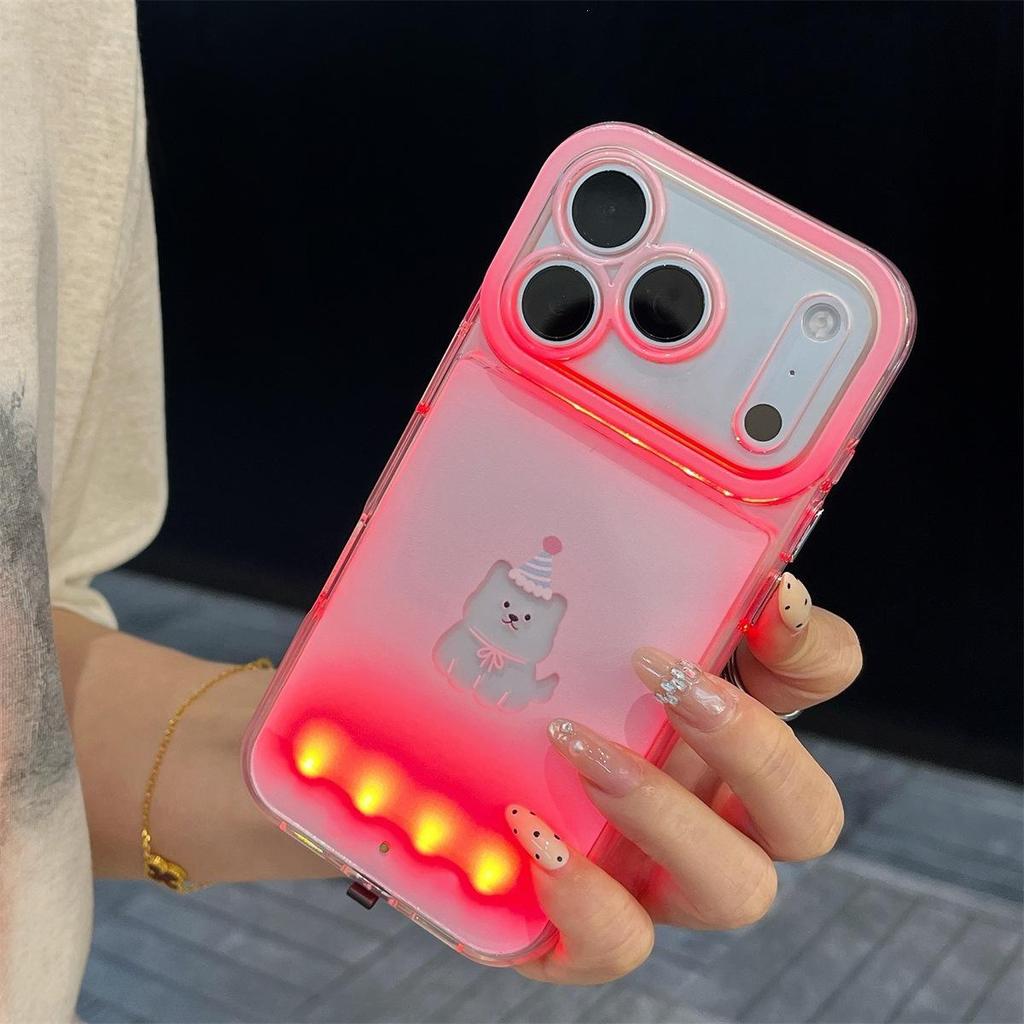 Cartoon Flashing Dog Case for iPhone 14/13/12/11 & 17/16/15 PROMAX