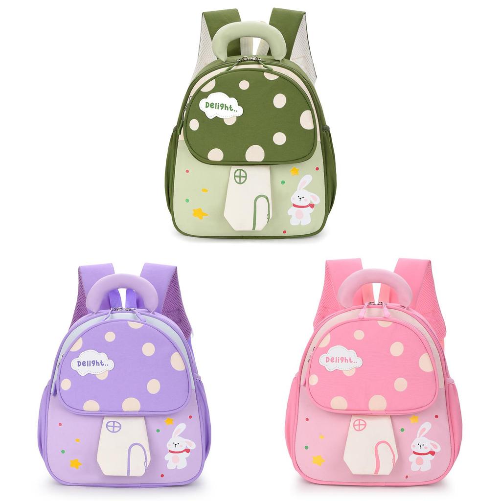 Kids Preschool Cartoon Backpack With Breathable Nylon For Boys And Girls