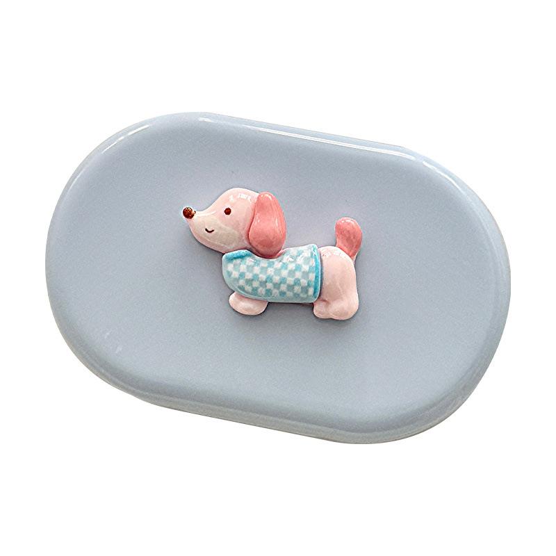 Dog Pattern Contact Lens Case for Women Girl Cute DIY Candy-Colored Eyewear Companion Storage Box for Colored Contacts Container