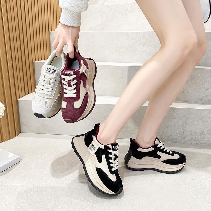 Forrest Gump platform dad shoes women 2025 spring new spring and autumn single Angola red versatile moral training sports