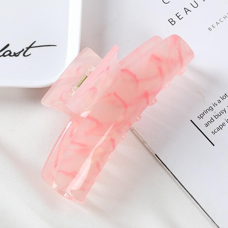 Women Hair Accessories Fashion Large Size Rectangle Acetate Hair Claws Colourful Marbling Ponytail Acetic Claw Clips For Girls