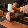 Wooden Handle Nylon Hammer Heavy Duty Wood Handle Mallet Leathercraft Hammer  For Leathercraft