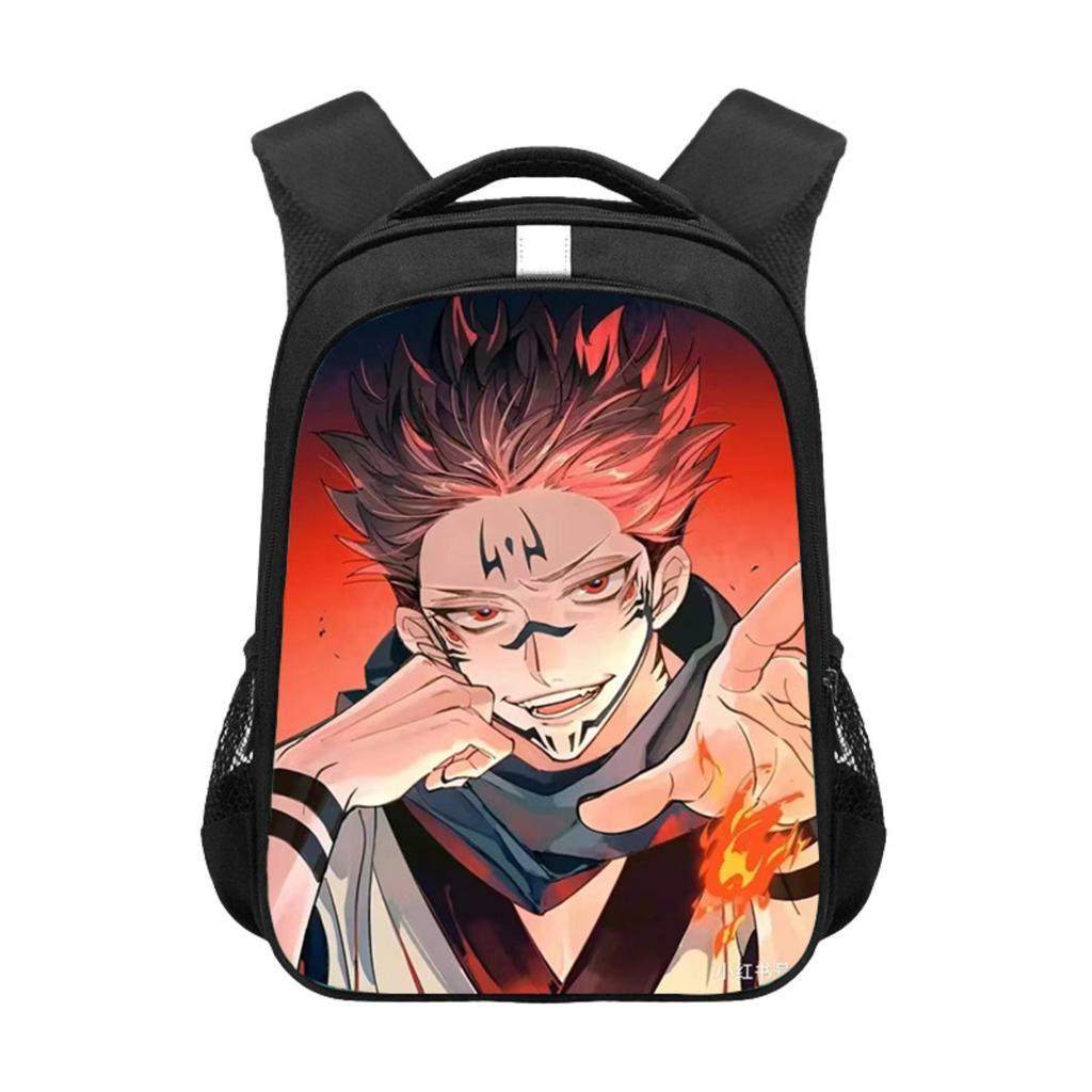 Anime Rucksack mit großer Kapazität und reflektierendem Streifen, Aufbewahrungstasche, Schultasche 13 Zoll