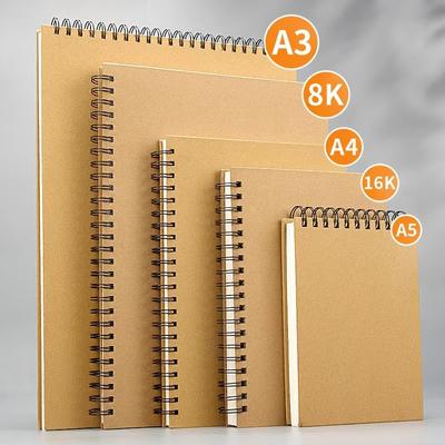Cuaderno de bocetos A3/A4/A5/8k/16k, papel grueso de 160 g/m², para pintar, bricolaje, práctica creativa, dibujo, material escolar de arte