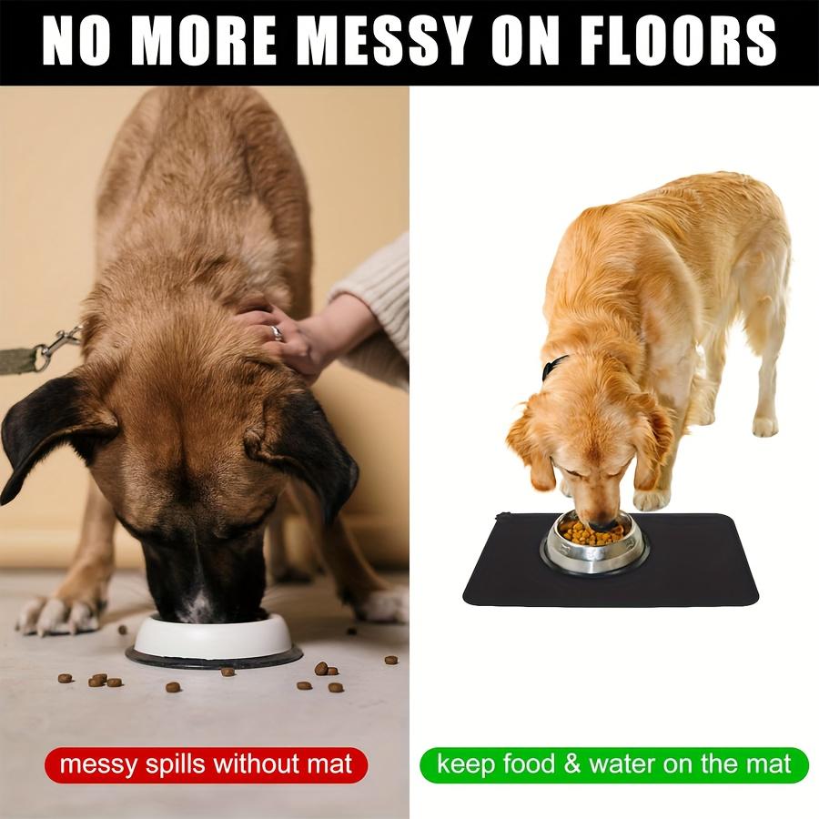 Silicone Pet Food Mat for Dogs and Cats, Non-Slip Waterproof Feeding Placemat, Easy To Clean, Durable Small Animal Bowl Mat