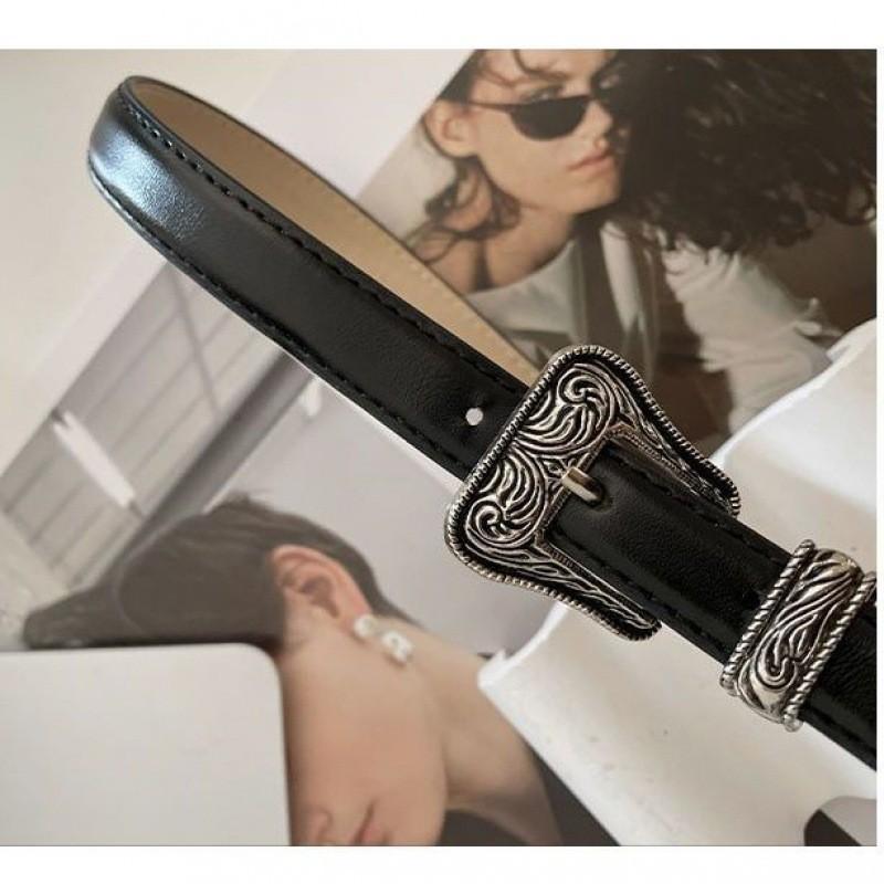 Versatile Pu Black Belt For Women Designed For Summer Vintage Dresses And Outfits Elegant