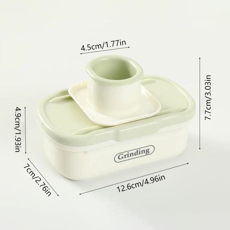 Household Manual Garlic Grinder 2 In 1 With Hand Guard Ginger Grinding Grater Mini Plastic Garlic Planer Baby Complementary Food