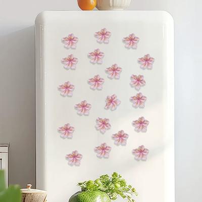 20 Pezzi Magnete Frigorifero Fiore di Ciliegio Rosa Porta Appunti Foto Decorazione Magnetica Casa Ufficio Cucina Lavagna Armadietto Frigorifero Fiore di Pesco