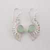 Aqua Chalcedony Gemstone 925 Sterling Silver Earring 1.5" Women Jewelry For Thanksgiving Gift CE-26-20