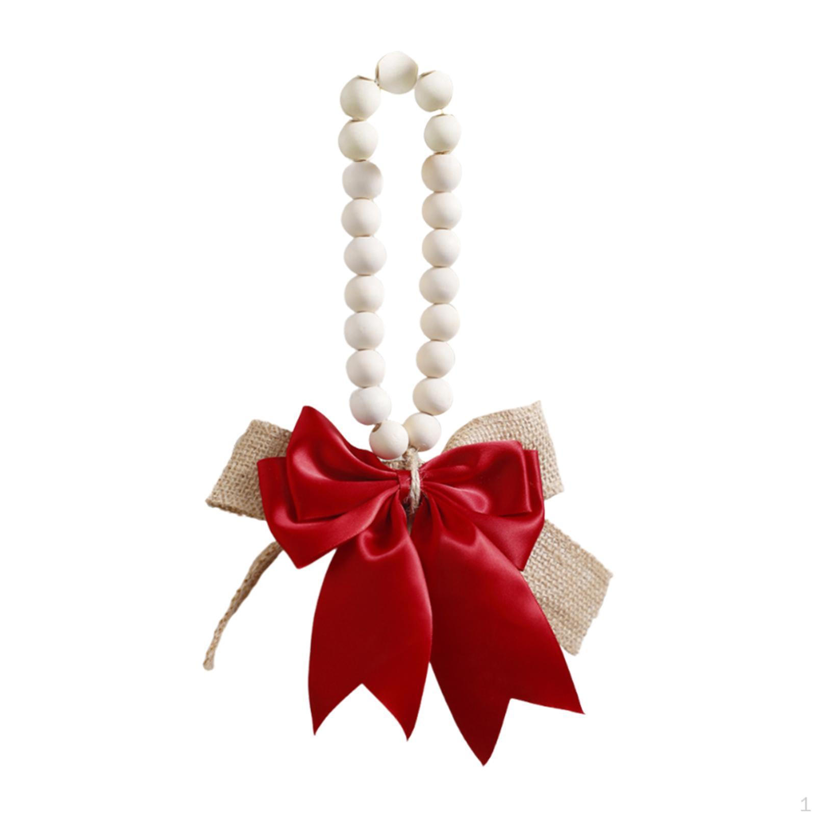 

Beaded Pendant with Bow, Decorative Wall Hanging for Home, Ideal Parties And red