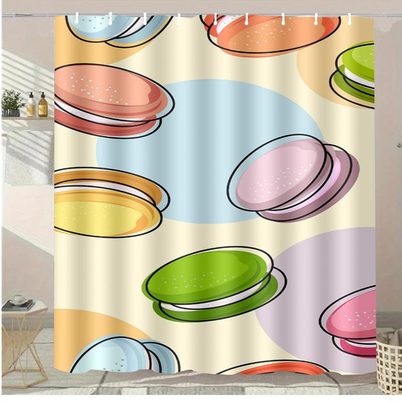 Cartoon baby panda Washable Dirt-Resistant Shower Curtain Shower Head waterproof Polyester Bath Curtain For Home Decor