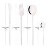 Mirror Gold Dinnerware Set 4Pcs Stainless Steel Tableware Cutlery Home Fork Spoon Knife Set Silverware Flatware Set Dropshipping