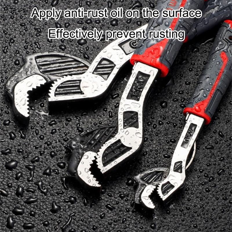 Auto Securing Industrial Wrench Premium Steel Construction Slip Resistant Grip For Workshop Applications Essential Tool