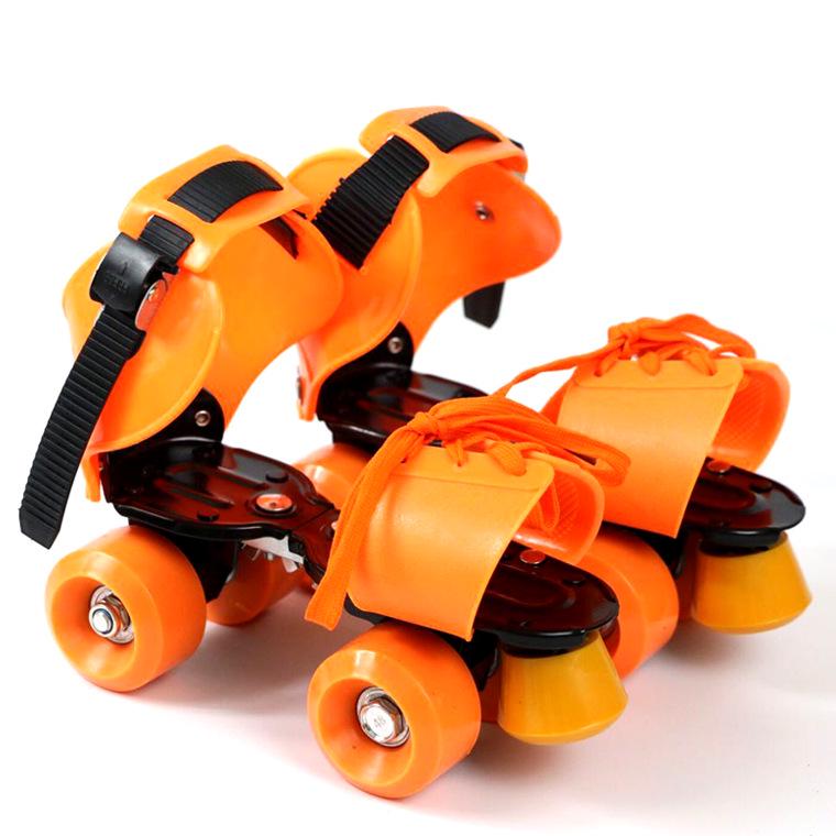 Children's Double Row Four-Wheel Roller and Ice Skates with Iron Blades – Hot Selling Cross-Border Gift