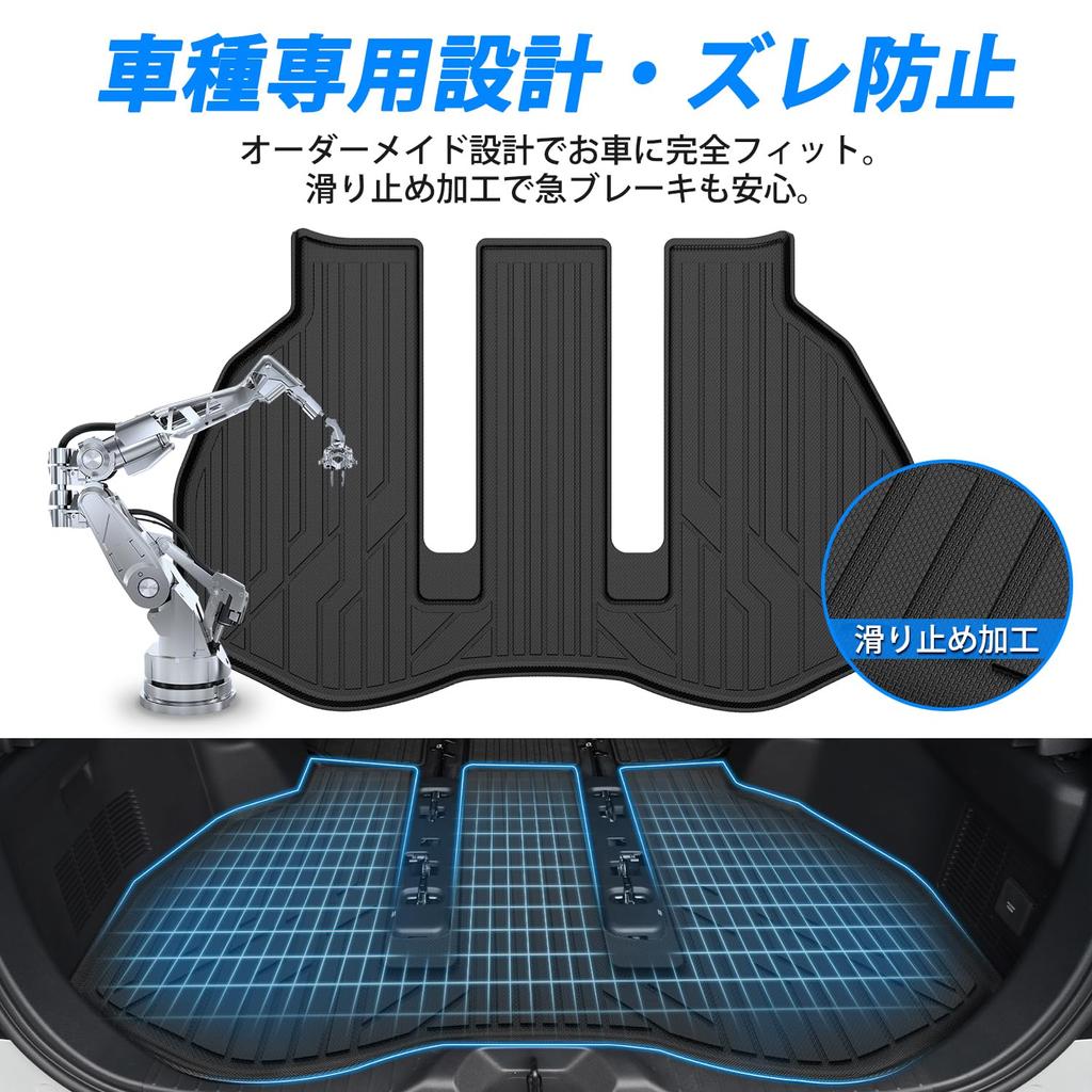 Virauto 3D Luggage Mat for Toyota Alphard Vellfire Compatible with 40 Series 2023 and AAHP45W Trunk Custom Designed with Scratch and Stain Abrasion