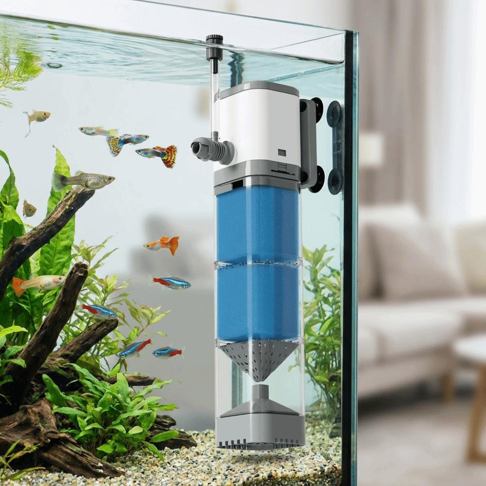 Low Noise Aquarium Filter Pump Removable Fish Stool Filter Collector Aquarium