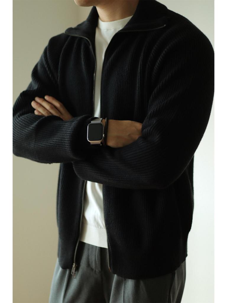 Herren Schwere Strick-Reißverschlussjacke: Warm, Anti-Pilling, Lässig & Klassisch für Herbst/Winter