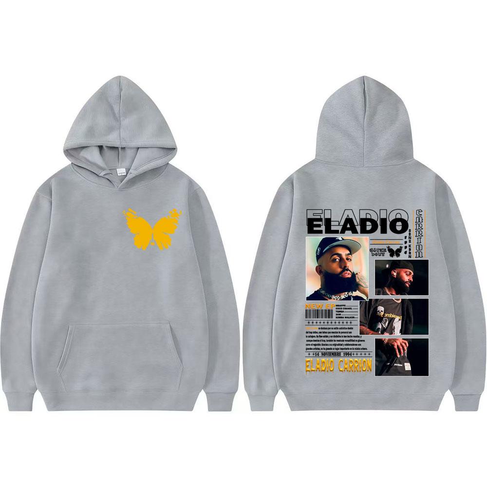 Rapper Eladio Carrion Sauce Boyz 2025 Tour Merch Sweatshirt Streetwear Men Women Casual Oversized Hoodie Fashion Hip Hop Hoodies