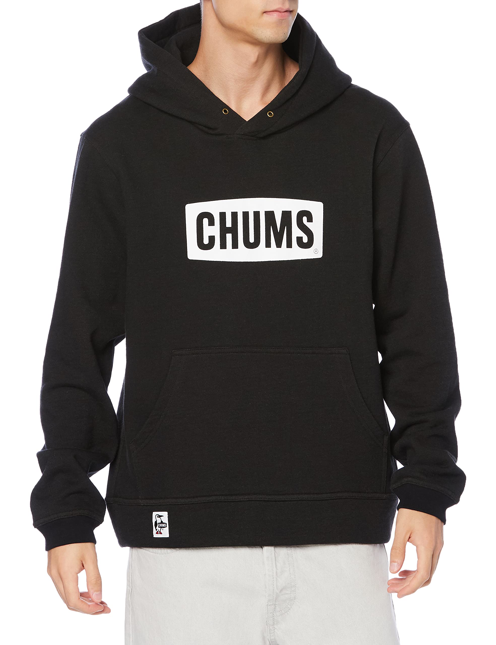 

Logo Pullover Parka Jet Black x White L [Chums] Men s Sweatshirt/Parker