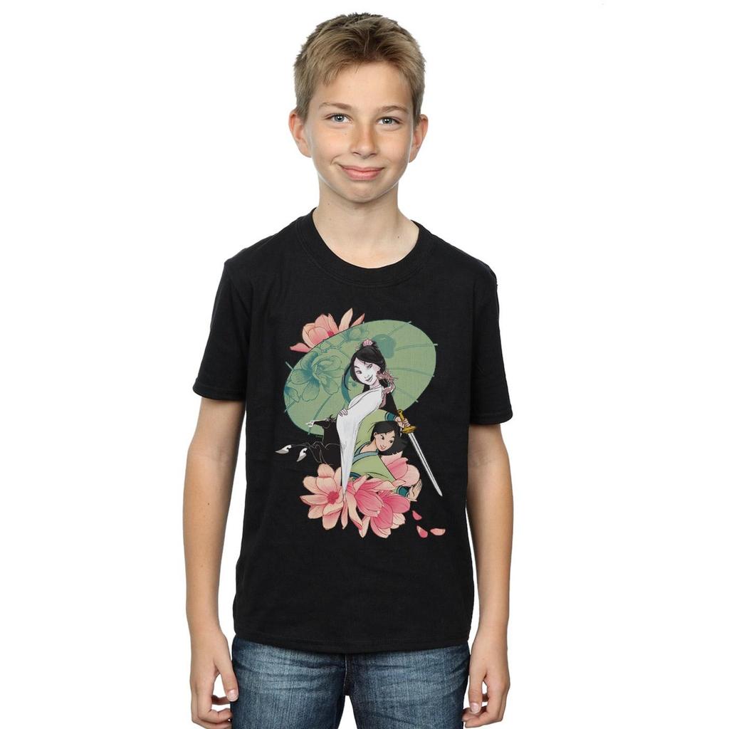 Disney Boys Mulan Magnolia Collage T-Shirt