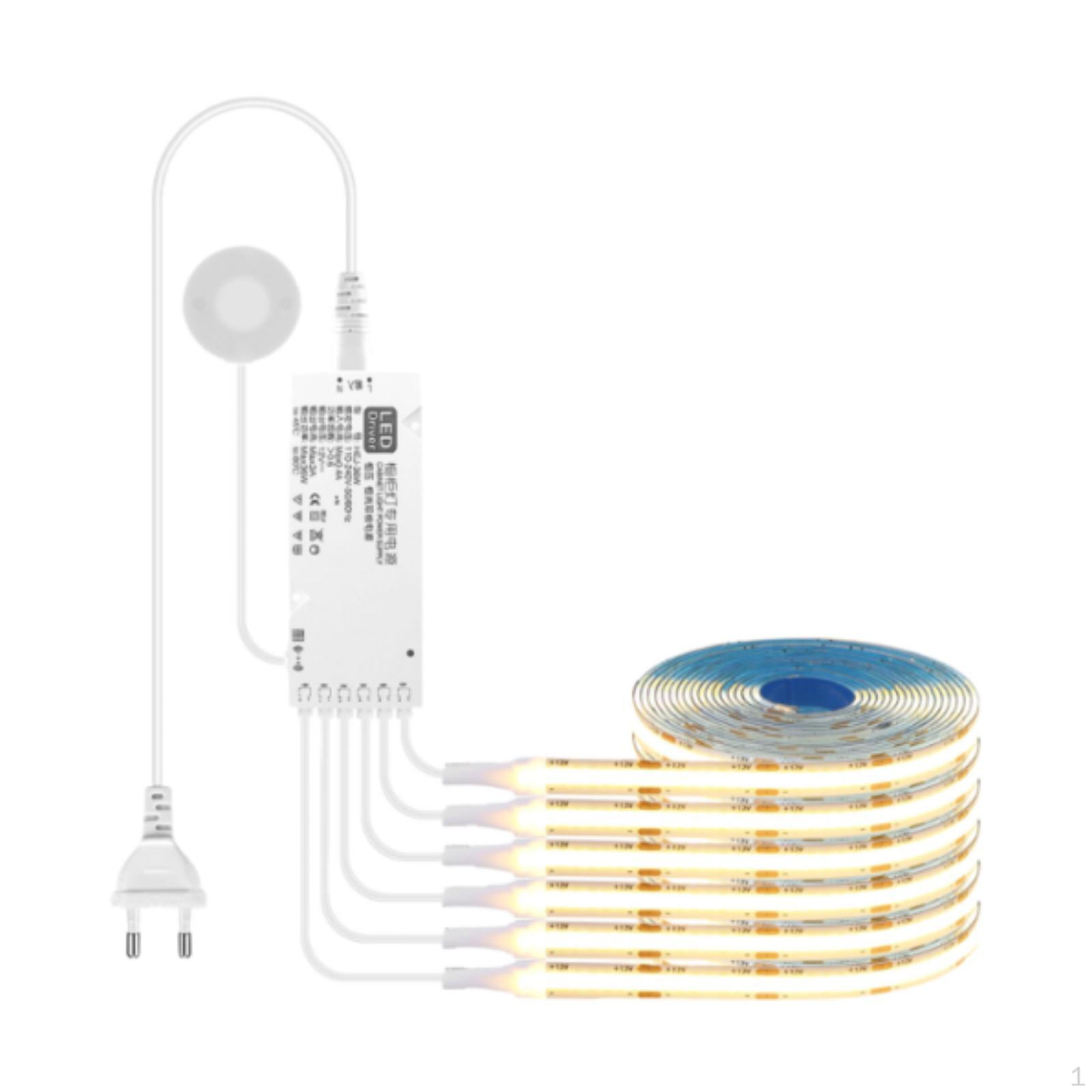 

Светодиодные светильники под шкафами 12 В, комплект освещения для кухонных шкафов 3000 К, теплый белый цвет 6500K Cool White