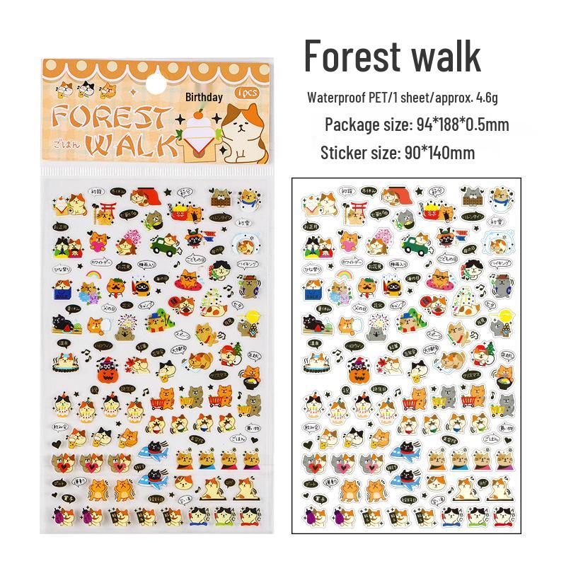 

Юэчжэнь Милые мультяшные ПЭТ стикеры с вырубкой для детских журналов