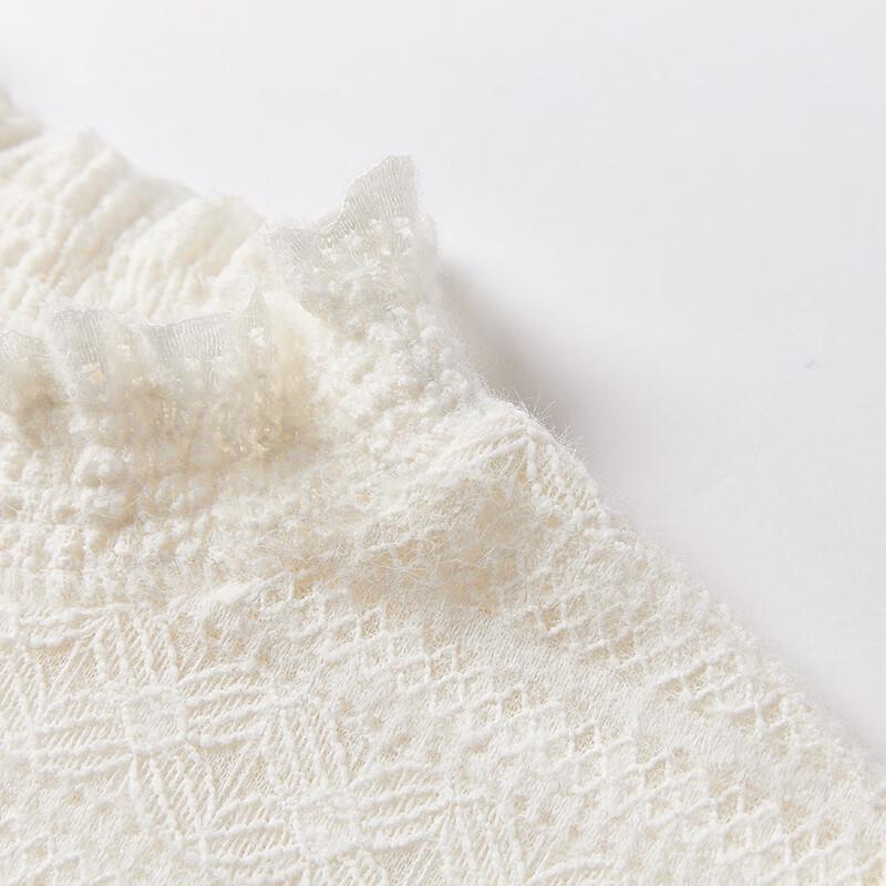 Women's Elegant Lace Mock Neck Long Sleeve Top