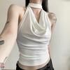 Solid Color Simple Casual All-match Cool Confident Sexy Beautiful High Street Summer Travel Women's Thin Halter Vest
