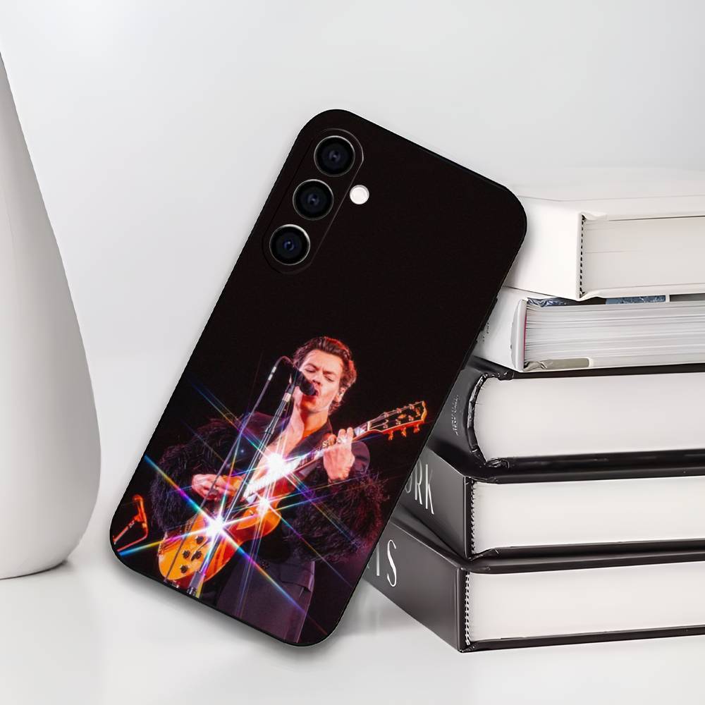 H-Harry S-Styles Phone Case For Samsung Galaxy A73,A72,A71,A70,A53,A52,A51,Soft Silicone Black Cover