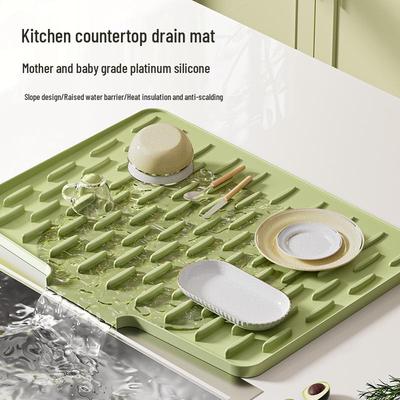 Silicone Folding Draining Mat: Large Heat-Resistant, Non-Slip Kitchen Drying Pad