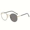 Fashion Round Metal&Plastic Frame Women Pochromic Glasses for Men Daily Outdoor Life Vacation Outfits Accessories