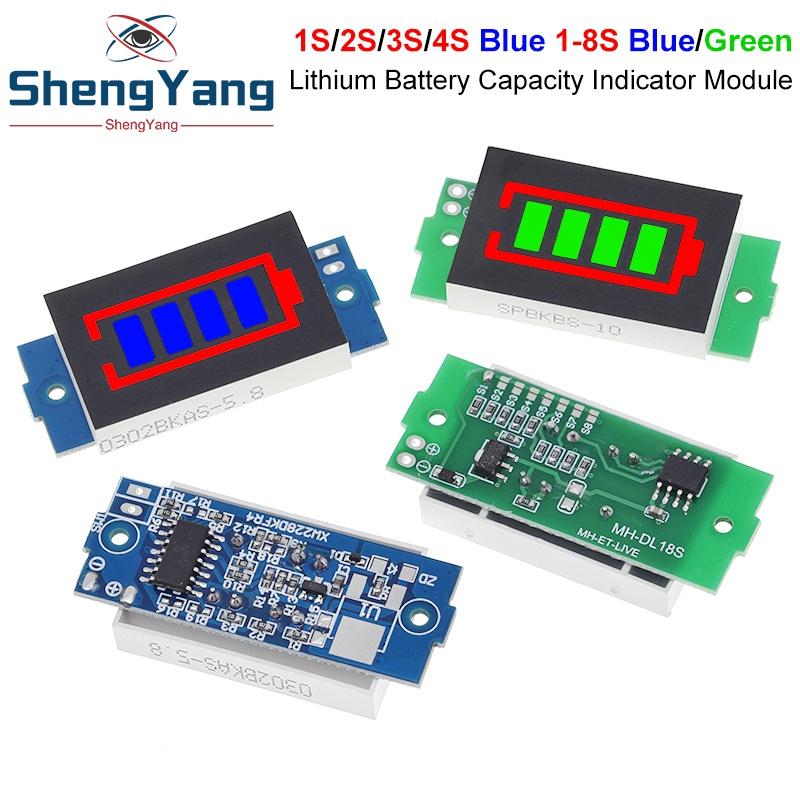 1-8S 1S/2S/3S/4S Einzelnes 3,7-V-Lithiumbatterie-Kapazitätsanzeigemodul 4,2-V-Display Leistungstester für Elektrofahrzeugbatterien Li-Ion
