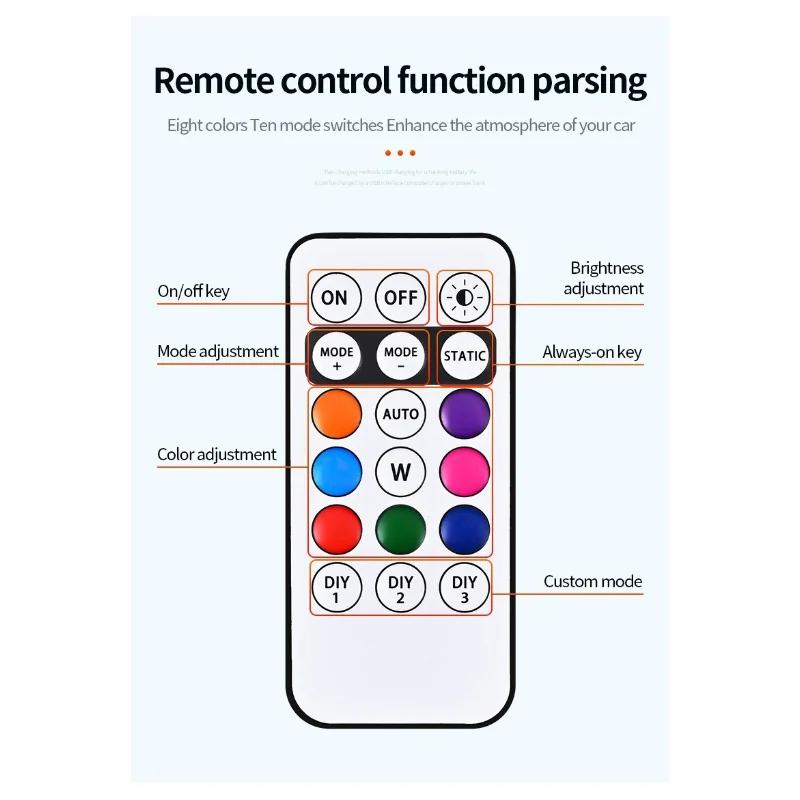 2/4/6x Solar RGB LED Strobe Lights 8 Colors LED Flash Position Wireless Light Aircraft Airplane Helicopter Warning Lights