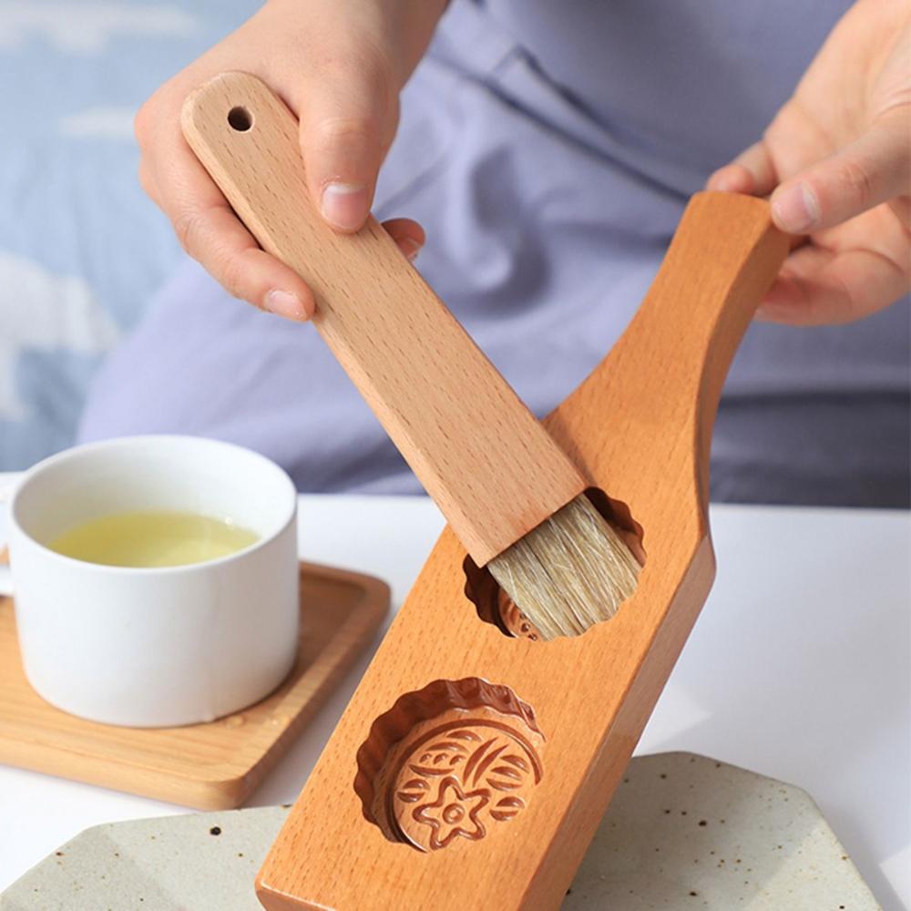 Spreading Natural Kitchen Wooden Handle Sauce Baster Pastry Brush Basting Brush Marinade Tool