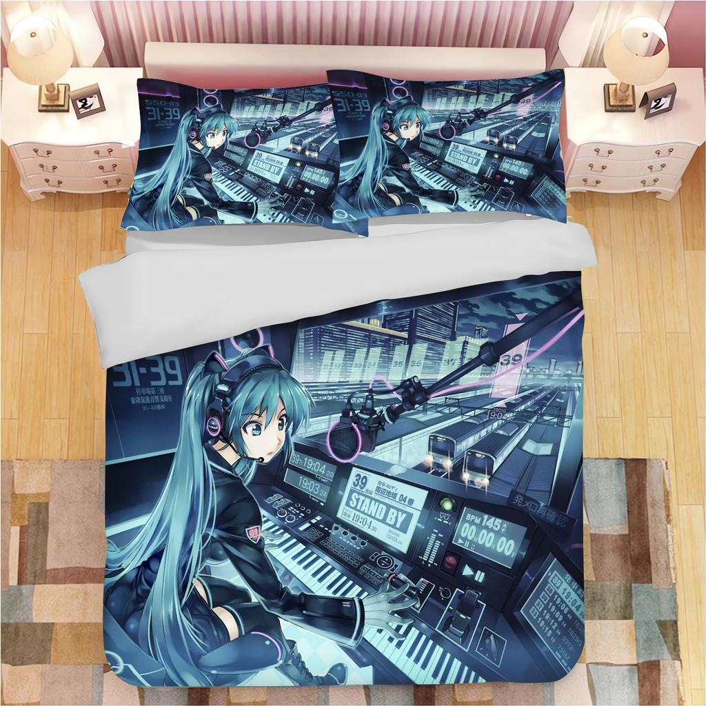 Duvet Cover Hatsune Miku Bedding Set Teen Bedroom 100% Polyester Decor Ultra Soft Comfortable Children Room New Various Size